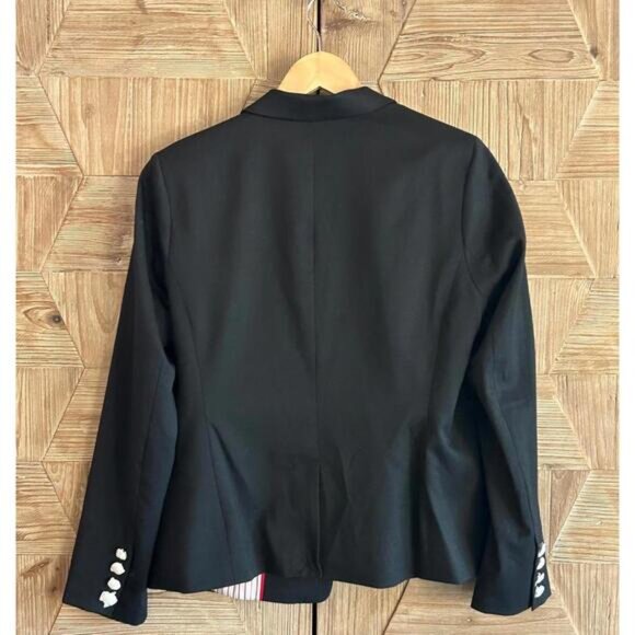 NWOT Appleseed's Petites Women's Black Blazer Size 10P 2 Button Office - Picture 5 of 6